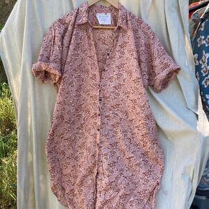 Acacia button cotton light  shirt dress like Koki/mombasa